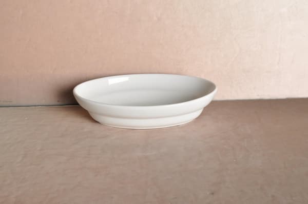 Lille porcelænsskål - oval med afrundet kant - 6 stk.