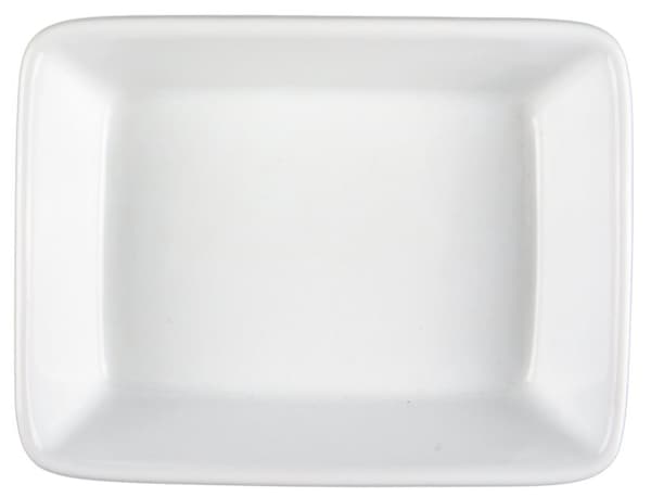 Porcelænsform - rektangulær - mønstret kant - 6 pakker