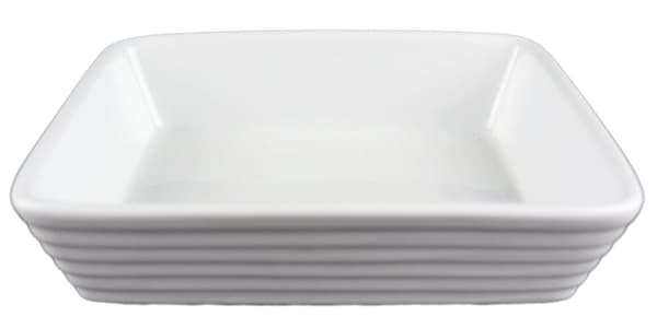 Porcelænsform - rektangulær - mønstret kant - 6 pakker