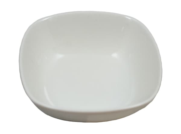 Mini porcelænsskål firkantet afrundet - 12 pakke