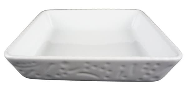 Porslins Form Rektangulär Mönstrad Kant - 4 Pack