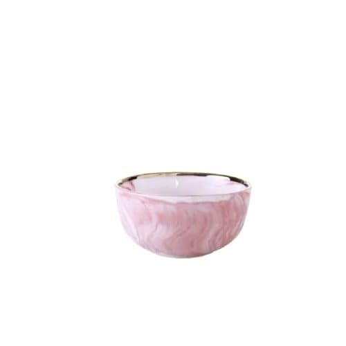 Smukke skåle i porcelæn med marmor mønster