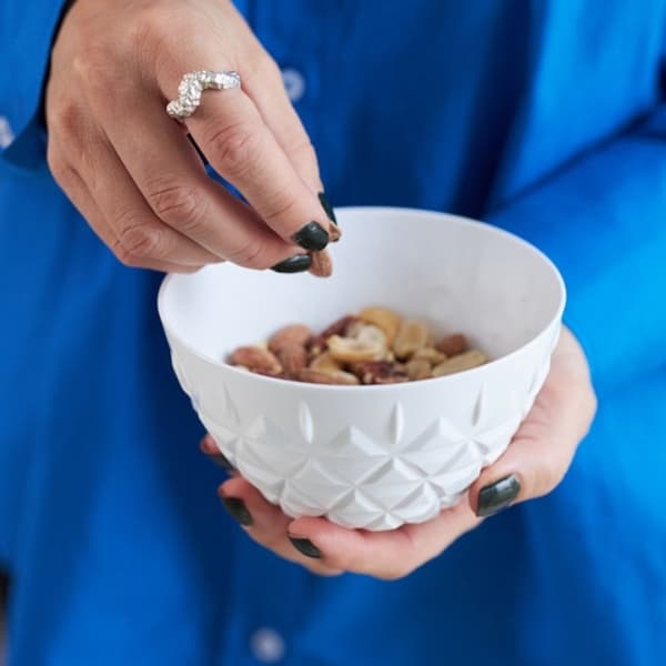 Picnic Bowl White 60cl, 4-pack - Sagaform