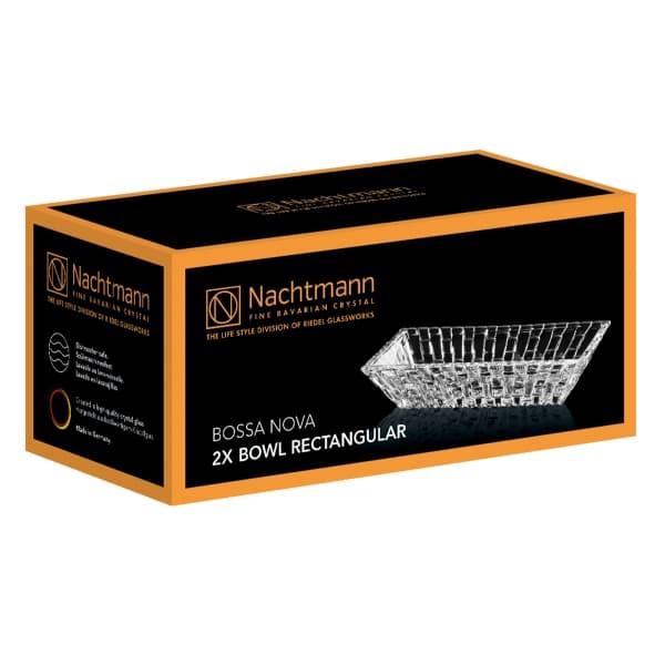 Bossa Nova Rectangular Bowl, 2-pack - Nachtmann