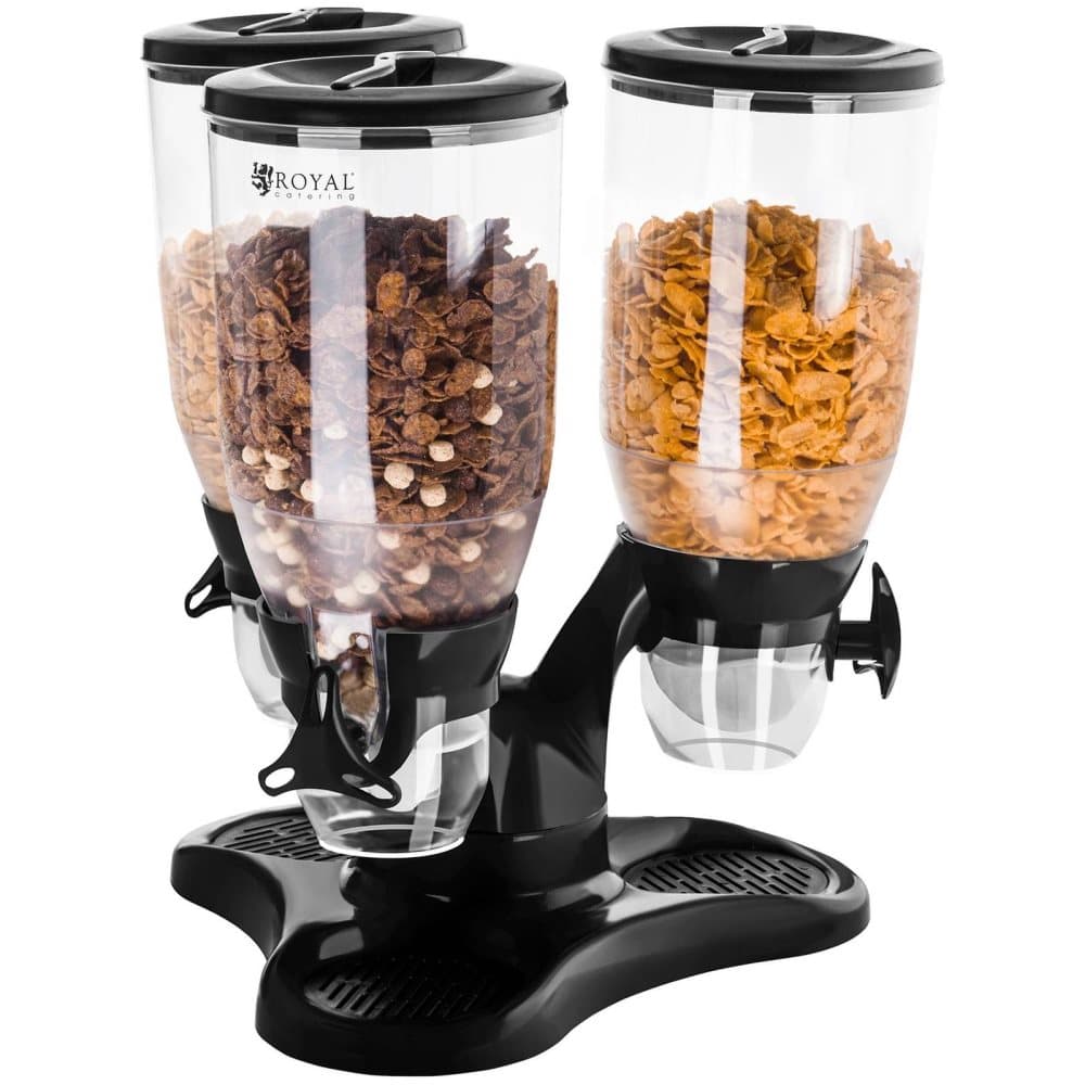 Royal Catering Müslidispenser - 3 behållare - 9 l