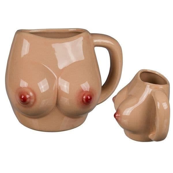 Tasse - Bröst - Asymmetrisk - Beig - 45 cl - Mug