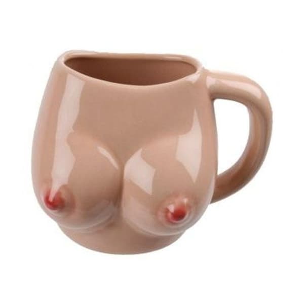 Tasse - Bröst - Asymmetrisk - Beig - 45 cl - Mug