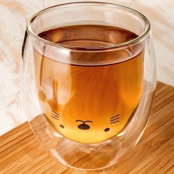 Dubbelväggig mugg kattmönster original kopp