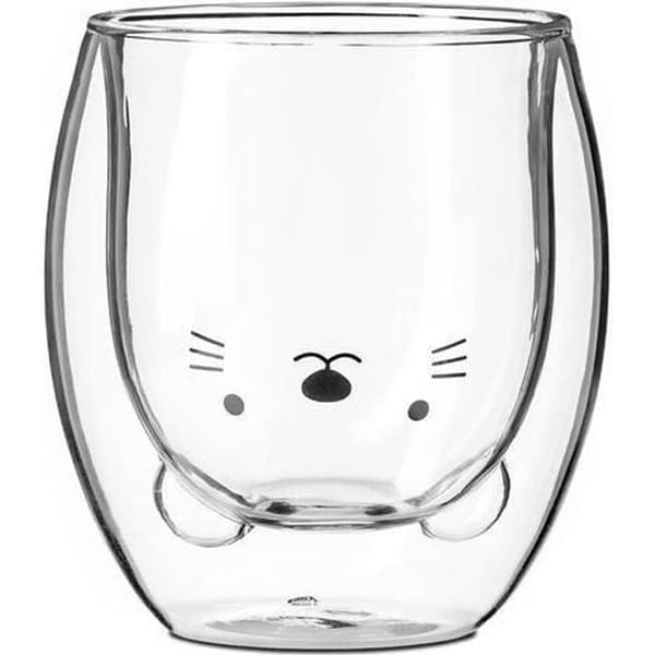 Dubbelväggig mugg kattmönster original kopp