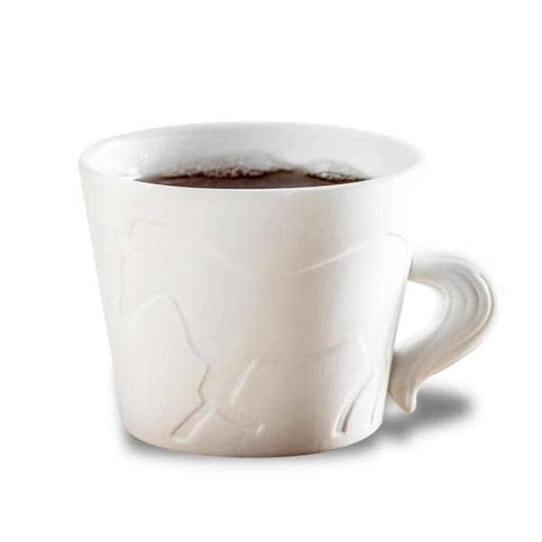 Mugg - Häst - Porslin - 290 ml - Asymmetrisk - Djurgåva