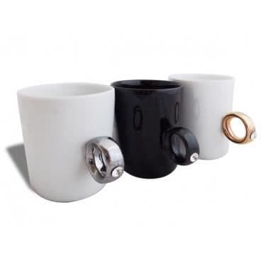 Mugg - Ingen namn - Termokänslig - Handtag i ringform - Keramik - 25cL