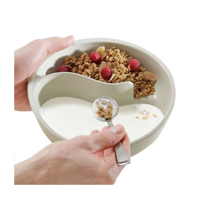 2 i 1 dubbelfack spannmålsskål, delad skål * Material: Livsmedelsgodkänd plast * Tål diskmaskin