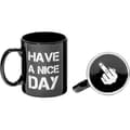 Miniatyrbild 1 av 3: Mugg Ha en bra dag - Fuck Rolig originalmugg vit * Innehåll: 330 ml * Dimensioner: 9,3 x 11,6 x 10,1 cm