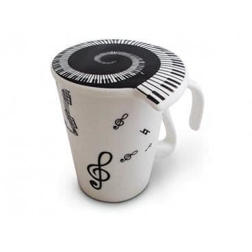 Mugg - Keramik - Värmekänslig - 30 cl - Lock - Unik design