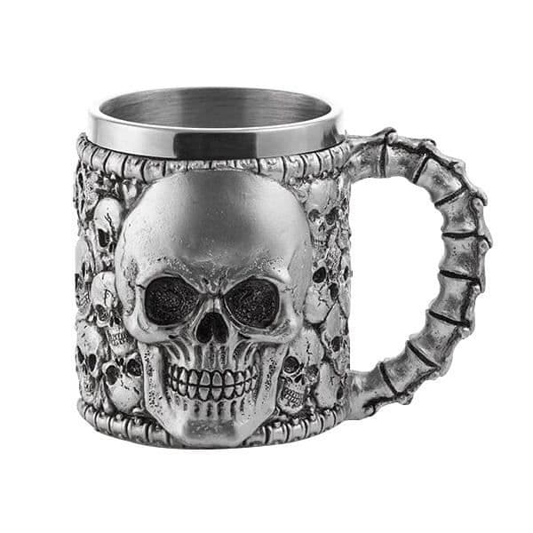 3D Skull Rostfri Stålmugg - Unik Skull Skull Mugg *Ej diskmaskin och mikrovågssäker*