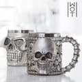 Miniatyrbild 2 av 4: 3D Skull Rostfri Stålmugg - Unik Skull Skull Mugg *Ej diskmaskin och mikrovågssäker*