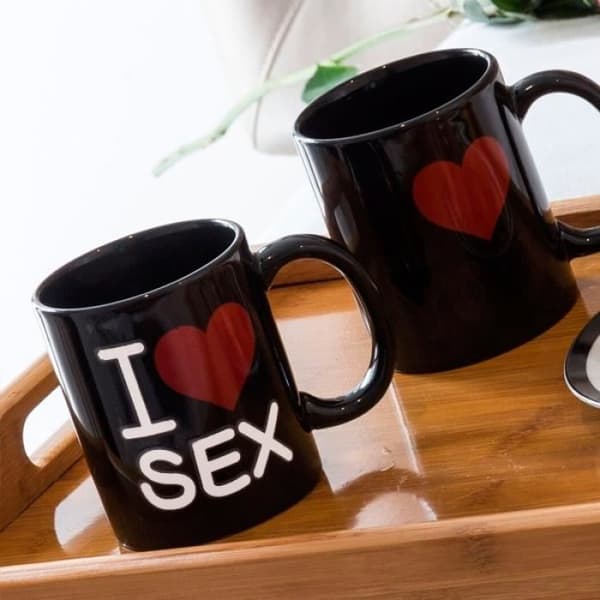 Värmeförändringsmugg Jag älskar sexmugg