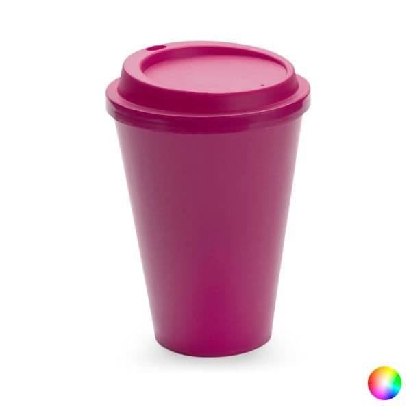 Glas med måttlock (420 ml) - Kaffe, te och drinkmugg Färg - Orange