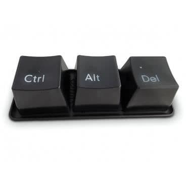 Tass - Ovanlig - Set med 3 - Termokänsliga - Ctrl, Alt, Del - Hållfast plast