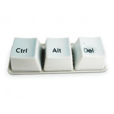 Tass - Ovanlig - Set med 3 - Termokänsliga - Ctrl, Alt, Del - Hållfast plast