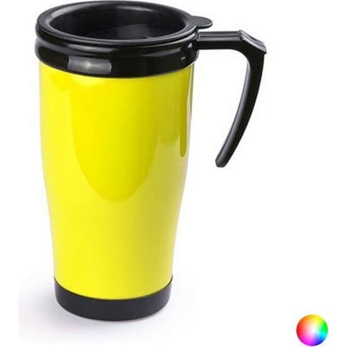 Mugg med lock och säkerhetsdispenser (470 ml) - Isolerad kaffekopp Färg - Orange