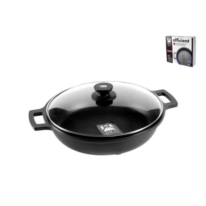 PINTI Stekpanna 2 Handtag med lock CM24 Effektivt Köksredskap Kök