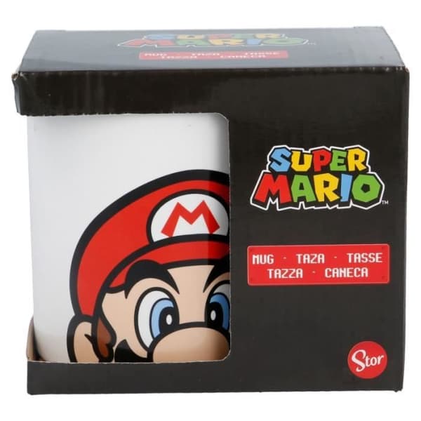 Stormugg Super Mario junior 325 ml keramik vit/röd