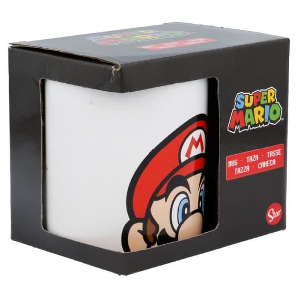Stormugg Super Mario junior 325 ml keramik vit/röd