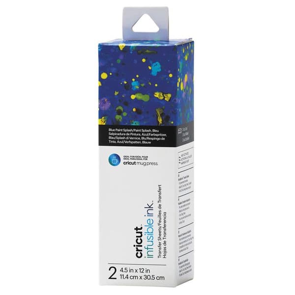 Muggpressöverföringsark - Blue Splash - 11,4 x 30,5cm