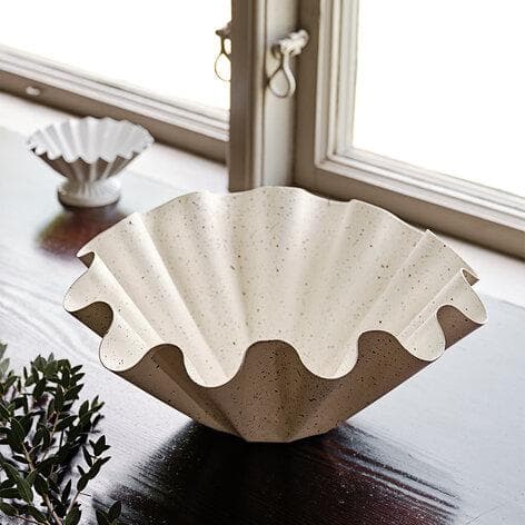 Skål Edith Kräm/Svart Prick Stor