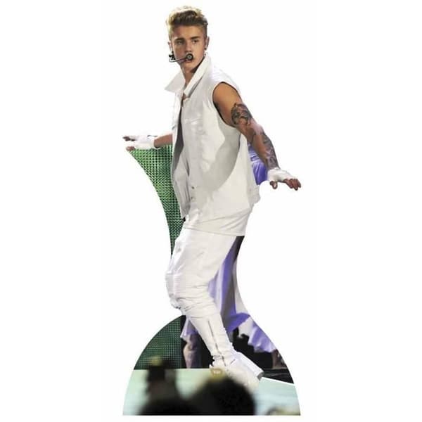 Pappfigur - Justin Bieber - Tattoos - 183 cm - Dekorativ - Lätt