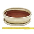Miniatyrbild 2 av 3: bol bonsaï med fat storlek 4 - oval oval o7 - ljus beige - l 26cm - b 21cm - h 7,5cm