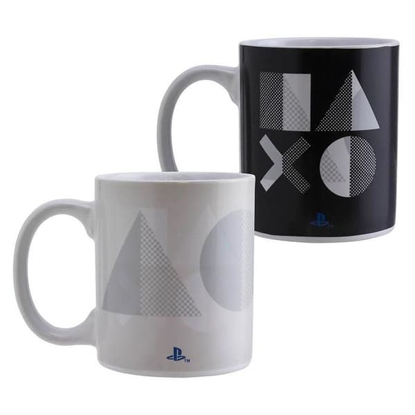 Mugg - Playstation - PS5 - Termofärgad - 300ml - Rund - Vit