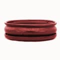 Miniatyrbild 1 av 3: bonsai skål med fat storlek 3 - oval oval - röd - l 19cm - l 19cm - l 13,5cm - h 5cm