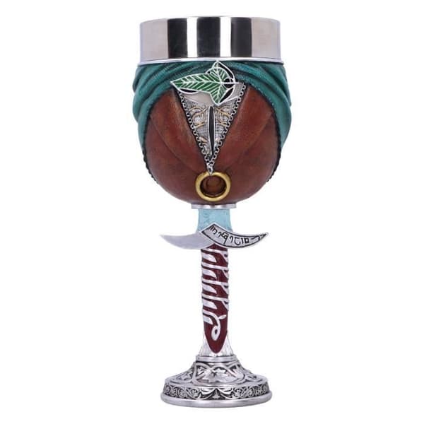 Kopp - Sagan om ringen - Frodo - 19,5 cm - Handmålad harts - Avtagbar kopp i rostfritt stål
