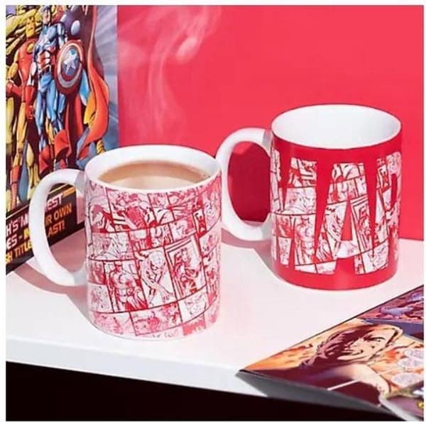 Varm chokladmugg - Marvel - Rund - Röd - 320 ml - Tål inte diskmaskin