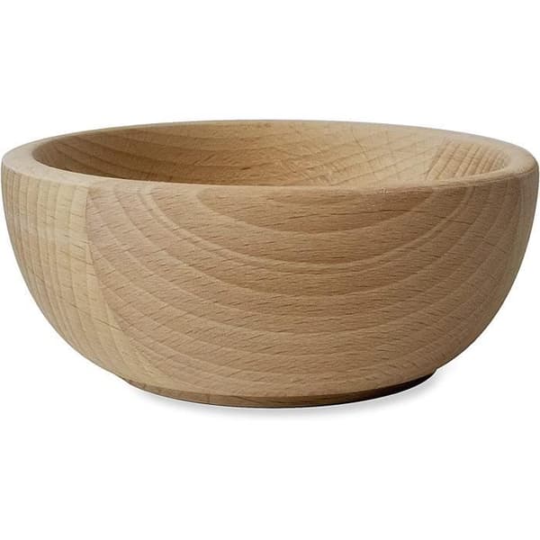 Naturlig träskål - Kreativt hem - Rund - 12x11,6x4,2 cm - Perfekt för att servera frukt, ris, soppor, desserter