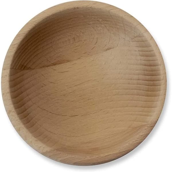 Naturlig träskål - Kreativt hem - Rund - 12x11,6x4,2 cm - Perfekt för att servera frukt, ris, soppor, desserter