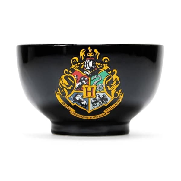 Skål - Harry Potter - Hogwarts Crest - Svart - Rund - Tål diskmaskin