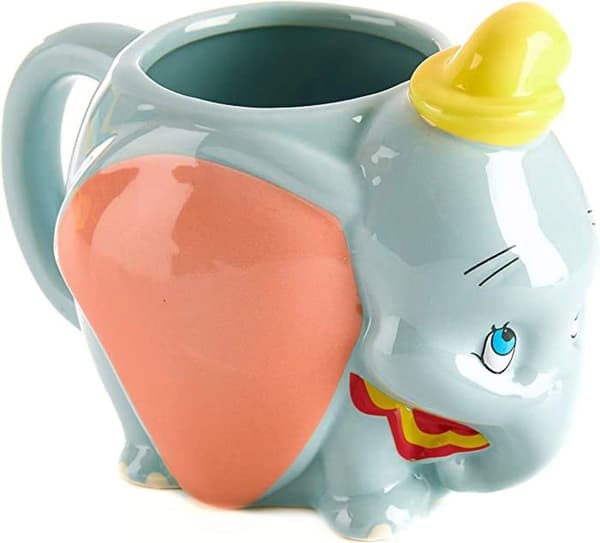 Mugg 3D - DISNEY - Dumbo - Grå - Rund - 400ml