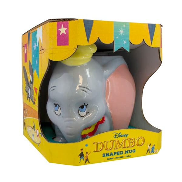 Mugg 3D - DISNEY - Dumbo - Grå - Rund - 400ml