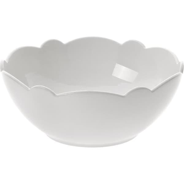 Alessi Mw01/3 Klädd skål i vitt porslin med reliefdekoration, set med 4 delar - YMR-169