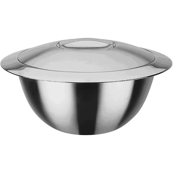 GSW Stahlwaren GmbH Thermo blandningsskål med lock 22 x 12,5 cm 3,2 l Rostfritt stål Silver 30 x 22 x 12,5 cm
