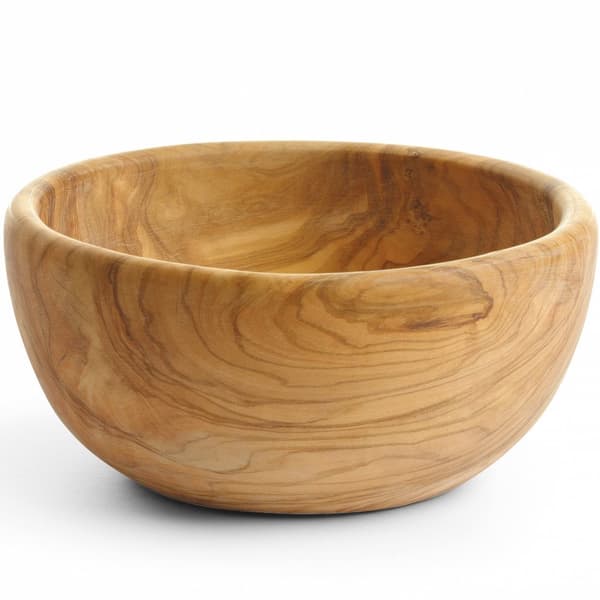 Dekorativ skål til snacks lavet af oliventræ, rund, diameter. 155 x 75 mm