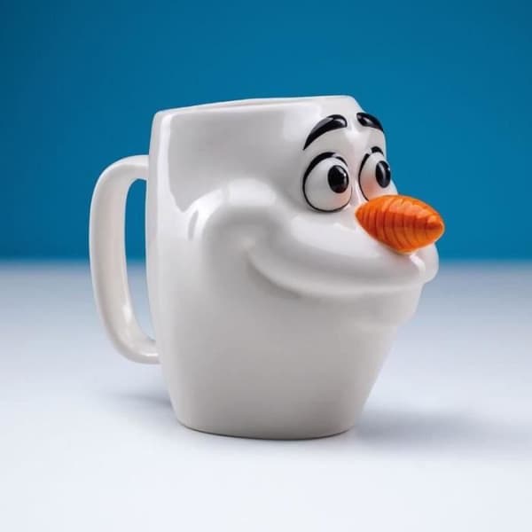 3D-mugg - DISNEY - Fryst - Olaf - Vit - Rund - Barn