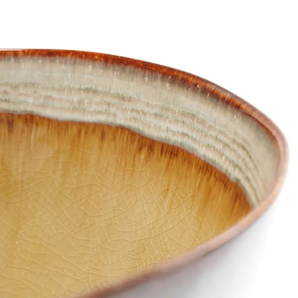 Rootz Comporta Serveringsskål - Servisskål - Keramikskål - Chipsäker, Handgjord - 26cm x 12cm x 26cm - Unik portugisisk design