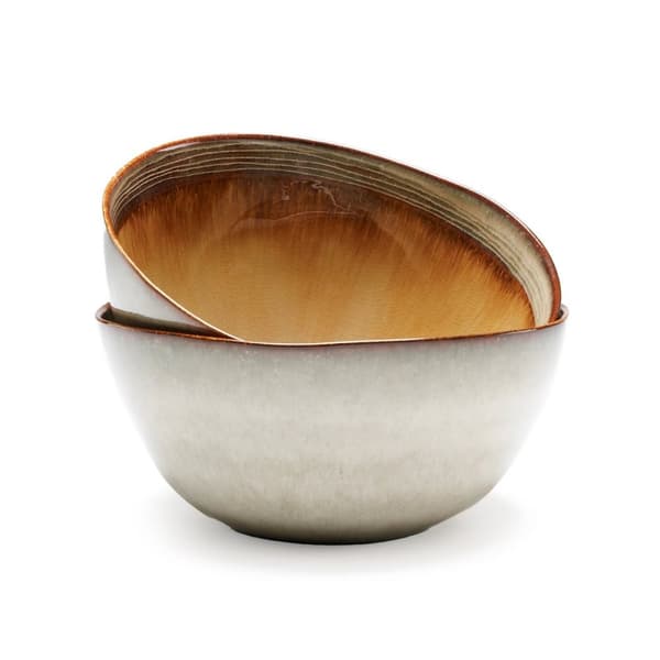 Rootz Comporta Serveringsskål - Servisskål - Keramikskål - Chipsäker, Handgjord - 26cm x 12cm x 26cm - Unik portugisisk design