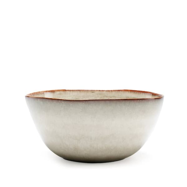 Rootz Comporta Serveringsskål - Servisskål - Keramikskål - Chipsäker, Handgjord - 26cm x 12cm x 26cm - Unik portugisisk design