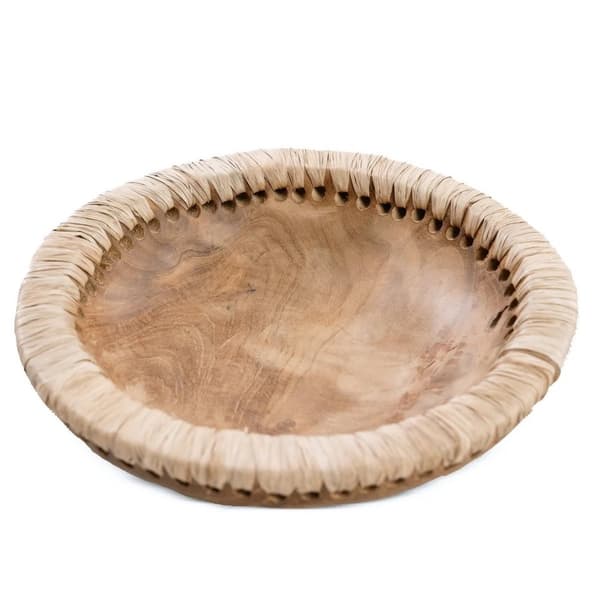 Rootz Like Me Teak Bowl - Servering Dish - Decorative Bowl - Förbättra bordsinställningen - 20 cm x 20 cm x 6 cm