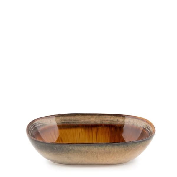 Rootz Comporta Oval skål L Sæt med 4 - Keramisk skål - Dekorativt fad - Spånfri - 25 cm x 16 cm x 6,5 cm
